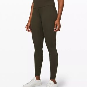 Lululemon WUNDER UNDER HIGH-RISE TIGHT 28" *BRUSHED FULL-ON LUXTREME Black. Sz 6